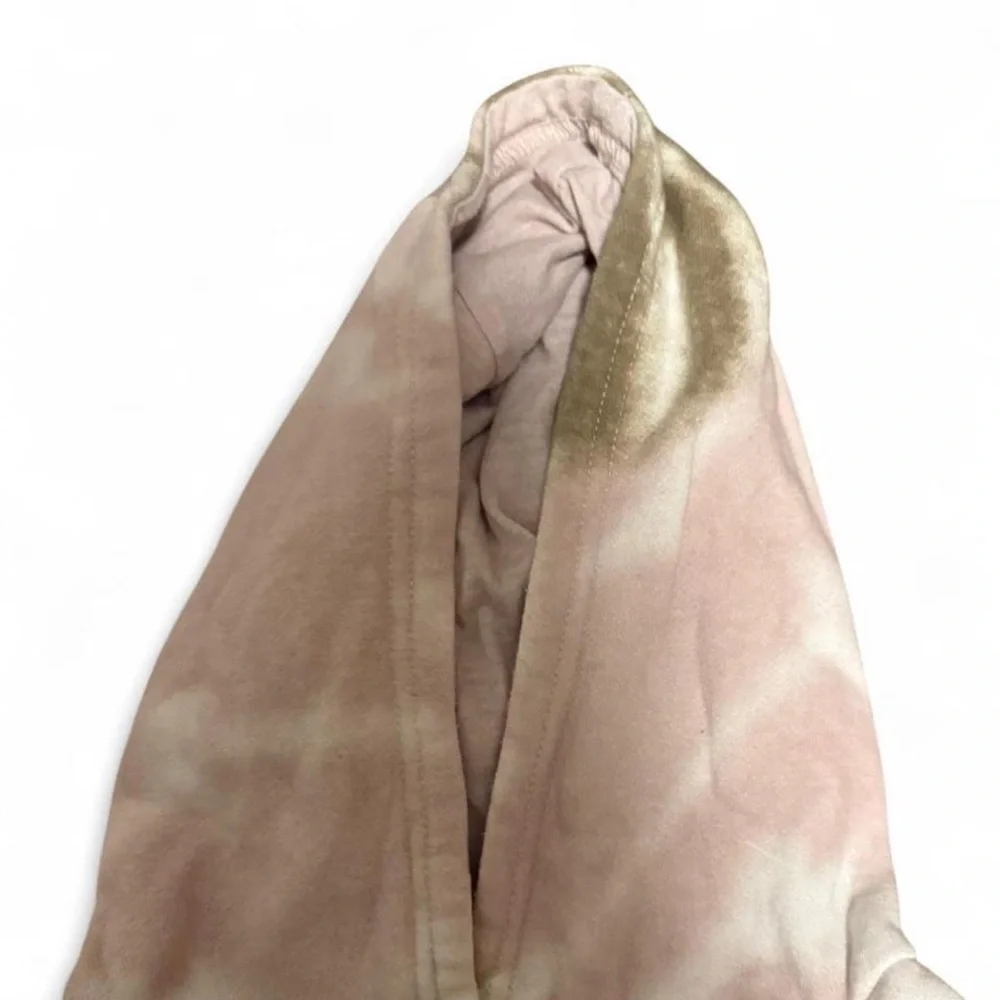 Primark Soft Pink Tan Tie Dye Hoodie Pullover 9/10